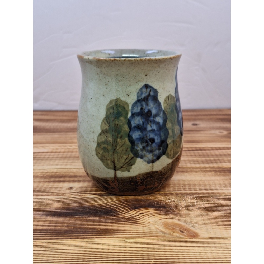 VTG Japanese Speckled Stoneware Mug 70s Boho Vibe Fall Forest - Picture 3 of 9
